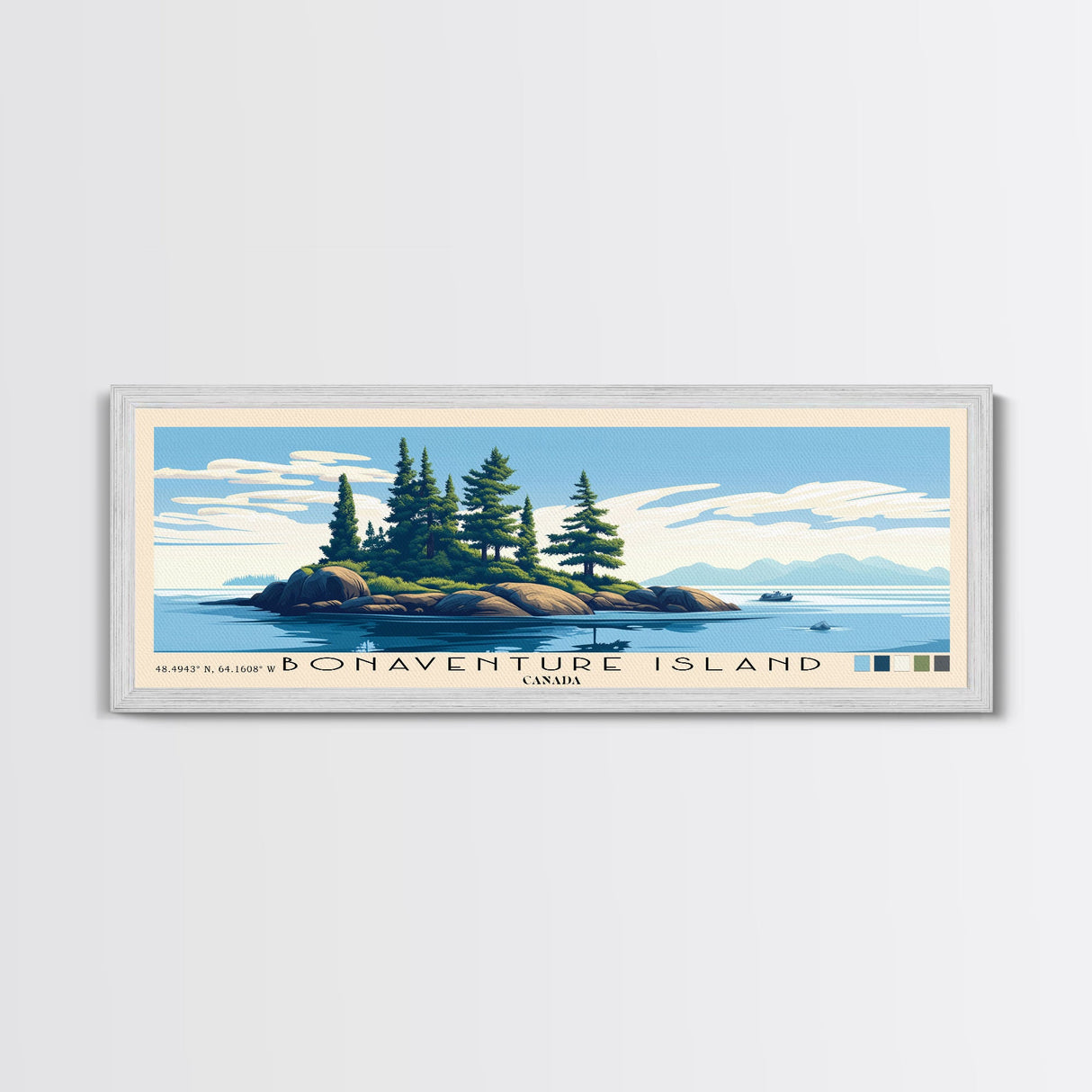 Bonaventure Island, Canada Panoramic Print, Vacation Gift, Canada Wall Art, Vacation Wall Art, Vacatation Memories, Beach Decor, Beach Or Lakehouse Art