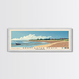 Brancaster Beach, United Kingdom Panoramic Beach Print, Vacation Gift, United Kingdom Wall Art, Framed Canvas Print, Framed Beach Painting