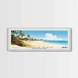 Cabbage Beach, Paradise Island, Bahamas Panoramic Print, Vacation Gift, Paradise Island, Bahamas Wall Art, Beach Painting, Beach Decor, Large Wall Art, Wood Frame Art