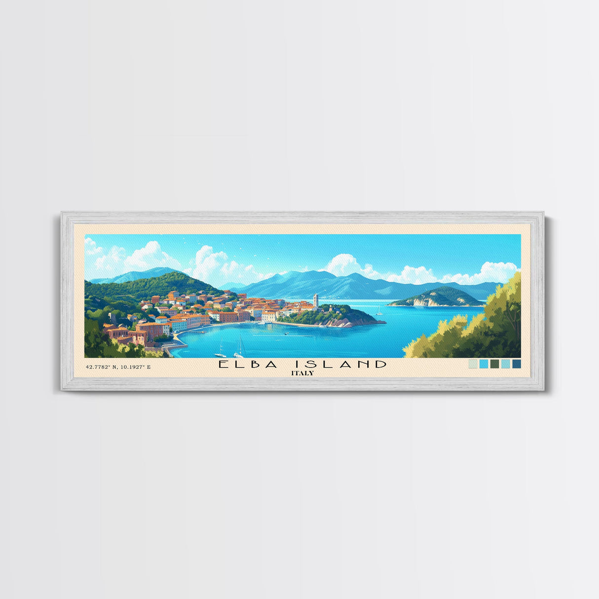 Elba Island, Italy Panoramic Print, Vacation Gift, Italy Wall Art, Vacation Wall Art, Vacatation Memories, Beach Decor, Beach Or Lakehouse Art