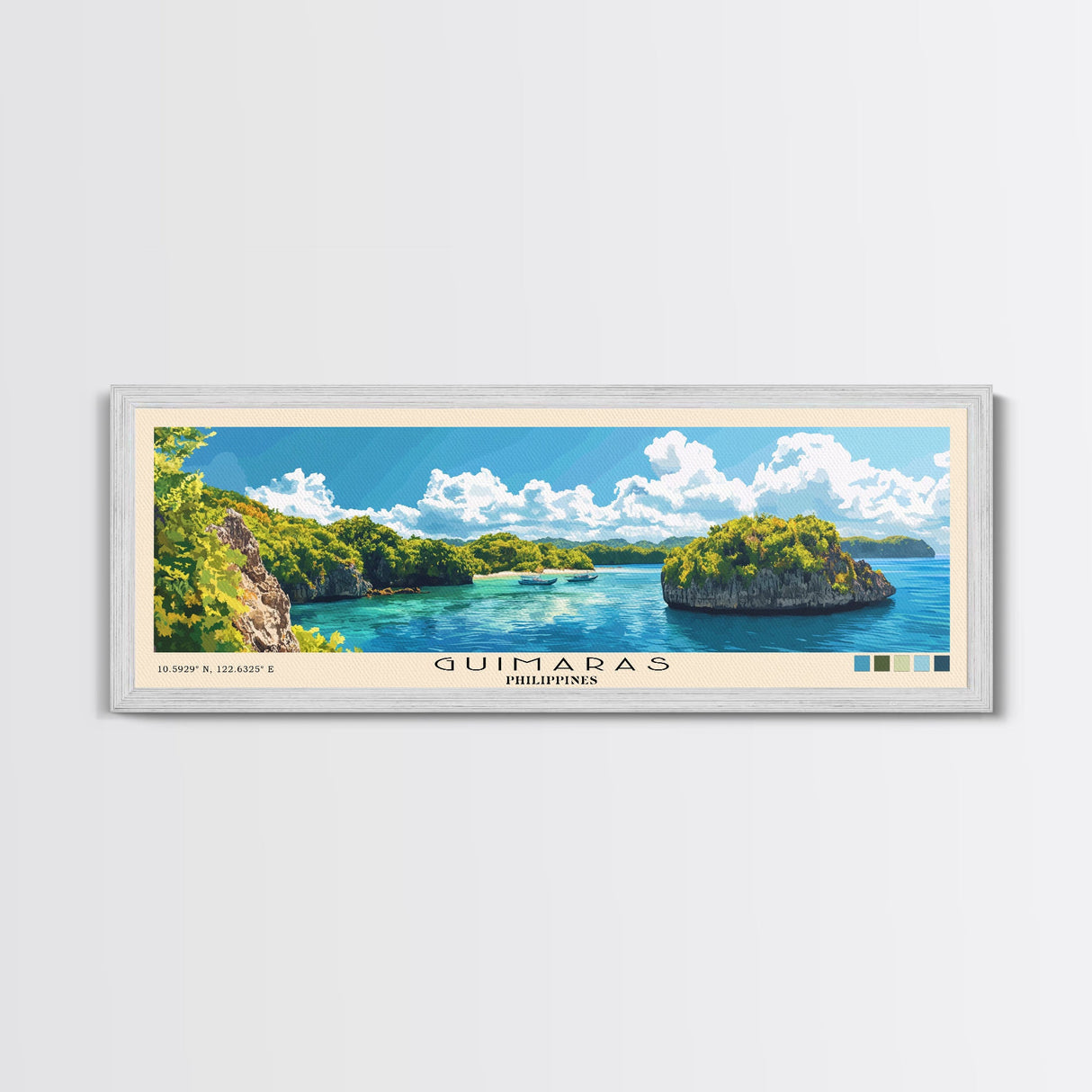 Guimaras, Philippines Panoramic Print, Vacation Gift, Philippines Wall Art, Vacation Wall Art, Vacatation Memories, Beach Decor, Beach Or Lakehouse Art