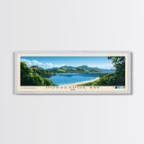 Horseshoe Bay, Fiji Panoramic Beach Print, Vacation Gift, Fiji Wall Art, Framed Canvas Print, Framed Beach Painting