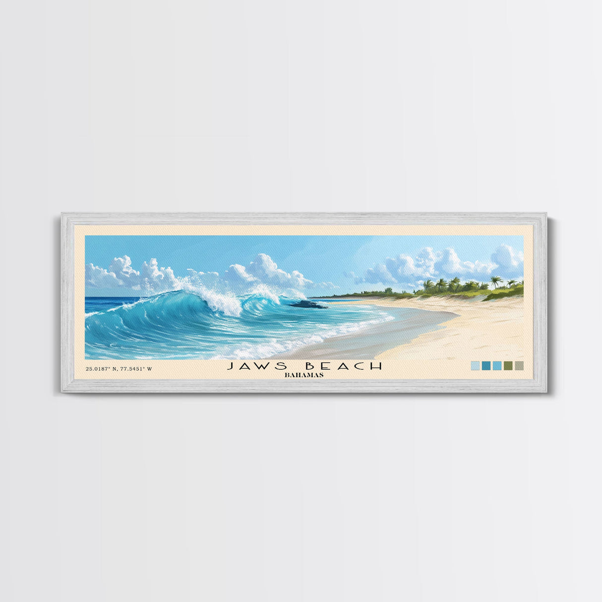 Jaws Beach, Bahamas Panoramic Print, Vacation Gift, Bahamas Wall Art, Vacation Wall Art, Vacatation Memories, Beach Decor, Beach Or Lakehouse Art