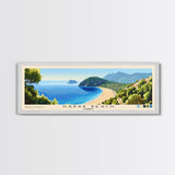 Kabak Beach, Turkey Panoramic Print, Vacation Gift, Turkey Wall Art, Beach Painting, Beach Decor, Beach Or Lakehouse Art