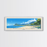 Konyaaltı Beaches, Turkey Panoramic Print, Vacation Gift, Turkey Wall Art, Beach Painting, Beach Decor, Beach Or Lakehouse Art