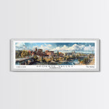 Spokane Valley Washington Travel Poster, Framed Canvas Print, Office Art, Wall Hanging, Travel Gift, Living Room Art, Vintage Style