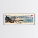 Bournemouth United Kingdom Wall Art, Panoramic Travel Poster, Panoramic Framed Canvas Print, City Wall Art, Wall Hanging Home Decor, Travel Art