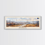 Brčko Bosnia Wall Art, Panoramic Travel Poster, Panoramic Framed Canvas Print, City Wall Art, Wall Hanging Home Decor, Travel Art