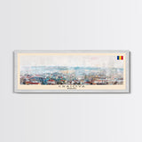 Craiova Romania Travel Print Wall Art, Panoramic City Art, Travel Art, Wall Decor, Vacation Gift, Framed Canvas Print Or Metal Art