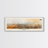 Dobrich Bulgaria Travel Art, City Art, Framed Canvas Print or Metal Wall Art, Europe Travel Poster, Panoramic Wall Art, Extra Wide Wall Art