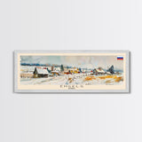 Engels Russia Panoramic Travel Poster, Framed Canvas Print or Metal Wall Art, Travel Art, Home Decor, Panoramic Painting, Midcentury Art
