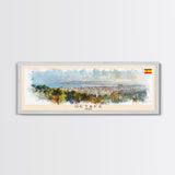 Getafe Spain Panoramic Travel Poster, Framed Canvas Print or Metal Wall Art, Travel Art, Home Decor, Panoramic Painting, Midcentury Art