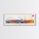 Kahramanmaras Turkey Panoramic Travel Poster, Framed Canvas Print or Metal Wall Art, Travel Art, Home Decor, Panoramic Painting, Midcentury Art