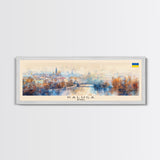 Kaluga Russia Panoramic Travel Poster, Framed Canvas Print or Metal Wall Art, Travel Art, Home Decor, Panoramic Painting, Midcentury Art