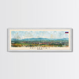 Kecskemet Hungary Wall Art, Panoramic Travel Poster, Panoramic Framed Canvas Print, City Wall Art, Wall Hanging Home Decor, Travel Art