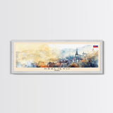Kraljevo Serbia Panoramic Travel Poster, Framed Canvas Print or Metal Wall Art, Travel Art, Home Decor, Panoramic Painting, Midcentury Art