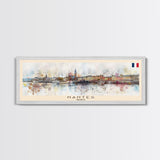 Nantes France Travel Print Wall Art, Panoramic City Art, Travel Art, Wall Decor, Vacation Gift, Framed Canvas Print Or Metal Art