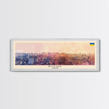 Rivne Ukraine Wall Art, Panoramic Travel Poster, Panoramic Framed Canvas Print, City Wall Art, Wall Hanging Home Decor, Travel Art