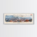 Szombathely Hungary Travel Print Wall Art, Panoramic City Art, Travel Art, Wall Decor, Vacation Gift, Framed Canvas Print Or Metal Art