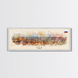 Ufa Russia Wall Art, Panoramic Travel Poster, Panoramic Framed Canvas Print, City Wall Art, Wall Hanging Home Decor, Travel Art