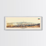 Varna Bulgaria Wall Art, Panoramic Travel Poster, Panoramic Framed Canvas Print, City Wall Art, Wall Hanging Home Decor, Travel Art