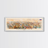 Yoshkar Ola Russia Panoramic Travel Poster, Framed Canvas Print or Metal Wall Art, Travel Art, Home Decor, Panoramic Painting, Midcentury Art