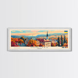 Horlivka Ukraine Wall Art, Panoramic Travel Poster, Panoramic Framed Canvas Print, City Wall Art, Wall Hanging Home Decor, Travel Art