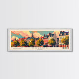 Kolding Denmark Travel Print Wall Art, Panoramic City Art, Travel Art, Wall Decor, Vacation Gift, Framed Canvas Print Or Metal Art