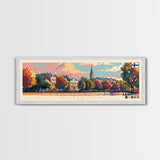 Kostroma Russia Panoramic Travel Poster, Framed Canvas Print or Metal Wall Art, Travel Art, Home Decor, Panoramic Painting, Midcentury Art