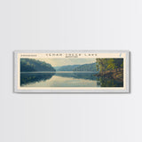 Cedar Creek Lake Kentucky Framed Canvas Print, Panoramic Lake House Decor, Wide Wall Art, Travel Poster, Rustic Lake Painting, Nature Art