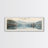 Lake Rabun Georgia Framed Canvas Print, Lake House Decor, Panoramic Wall Art, Travel Poster, Serene Landscape Painting, Living Room Decor