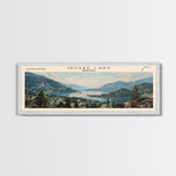 Rough River Lake Kentucky Framed Canvas Print, Lake House Decor, Panoramic Wall Art, Travel Poster, Serene Landscape Painting, Bedroom Decor