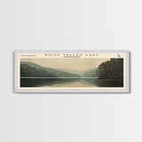 Seneca Lake New York Panoramic Framed Canvas Print, Lake House Decor, Wall Art, Travel Poster, Serene Lake Scene, Bedroom Decor