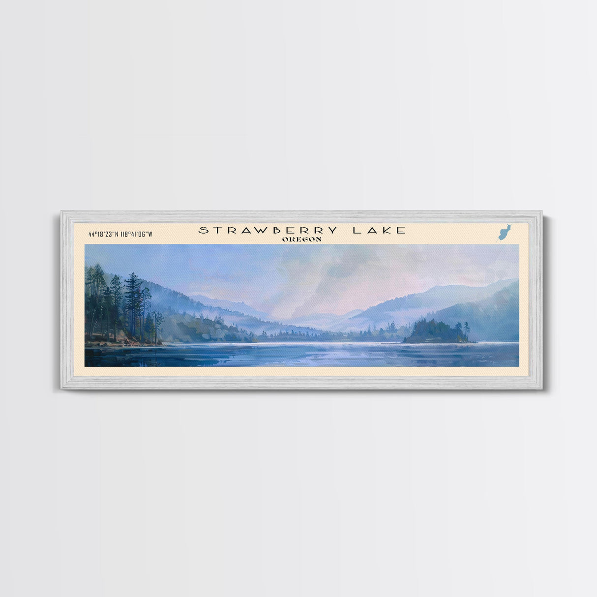 Taylorsville Lake Kentucky Panoramic Wall Art, Framed Canvas Print, Lake House Decor, Travel Poster, Scenic Lake Scene, Bedroom Decor, Wall Art