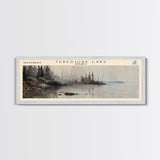 Trout Lake Canada Northwest Territories Panoramic Wall Art, Framed Canvas Print, Lake House Decor, Travel Poster, Beautiful Lake Scene, Home Decor