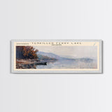 Truman Reservoir Missouri Panoramic Wall Art, Framed Canvas Print, Lake House Decor, Travel Poster, Beautiful Lake Scene, Bedroom Decor