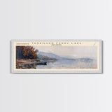 Truman Reservoir Missouri Panoramic Wall Art, Framed Canvas Print, Lake House Decor, Travel Poster, Beautiful Lake Scene, Bedroom Decor