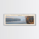 Umbagog Lake New Hampshire Panoramic Wall Art, Framed Canvas Print, Lake House Decor, Travel Poster, Serene Landscape, Living Room Art