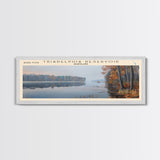 Umbagog Lake New Hampshire Panoramic Wall Art, Framed Canvas Print, Lake House Decor, Travel Poster, Serene Landscape, Living Room Art