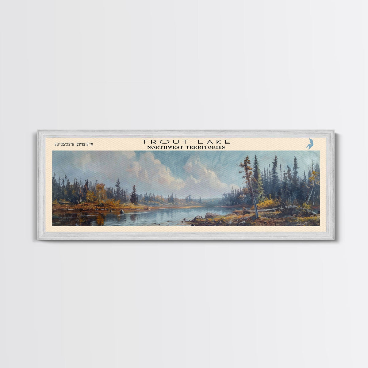 Upper Ugashik Lake Panoramic Wall Art, Framed Canvas Print, Lake House Decor, Travel Poster, Beautiful Lake Scene, Bedroom Decor