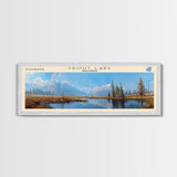 Utikuma Lake Panoramic Wall Art, Framed Canvas Print, Lake House Decor, Travel Poster, Scenic Lake Scene, Bedroom Art