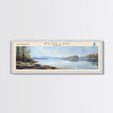 Woods Canyon Lake Arizona Panoramic Wall Art, Framed Canvas Print, Lake House Decor, Travel Poster, Serene Landscape, Home Art