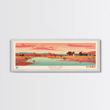 Heron Lake New Mexico Framed Canvas Print, Panoramic Art, Midcentury Modern, Pop Art, Bedroom Decor, Travel Poster, Artistic Decor, Home Decor