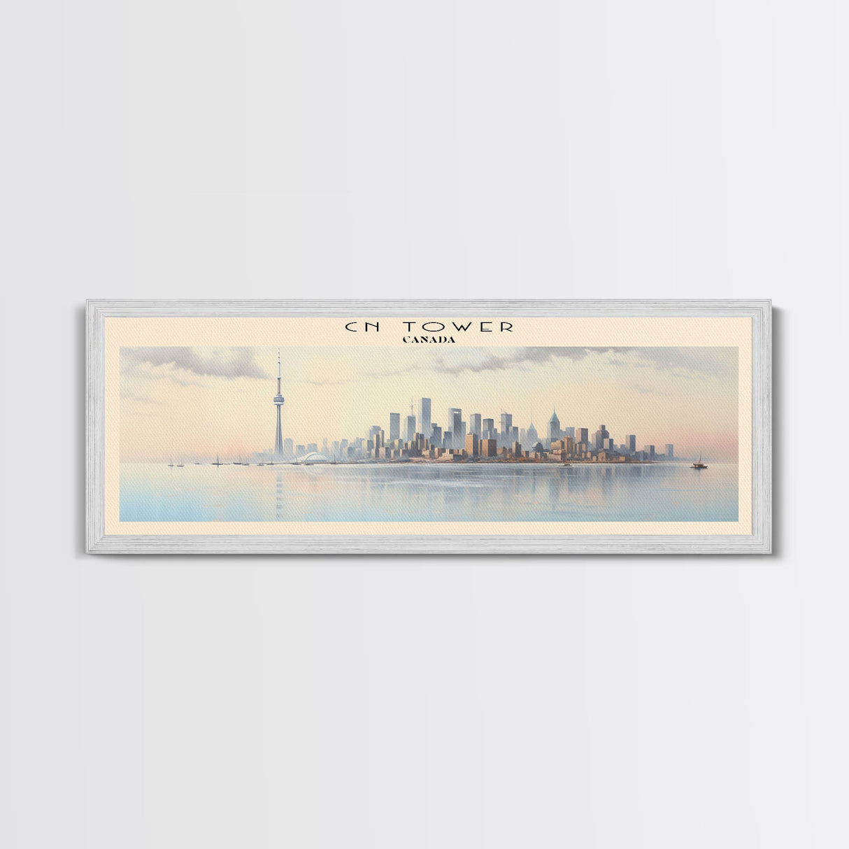 CN Tower Framed Canvas Print Travel Poster | Wall Art | Home Decor | Gift For Travel Lover | Wall Hanging | Original Art