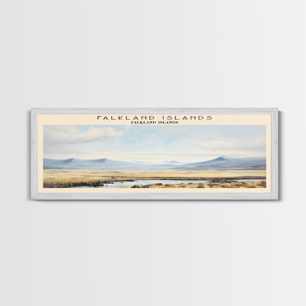 Falkland Islands Framed Canvas Print Travel Poster | Wall Art | Home Decor | Gift For Travel Lover | Wall Hanging | Original Art