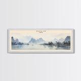 Guilin COUNTRY Travel Poster Print, Framed Canvas Print, COUNTRY Travel Art, Wood Framed Art, Wall Hanging, Home Decor