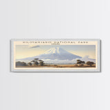 Kilimanjaro National Park Travel Print Wall Art, Travel Poster Print, Retro Style COUNTRY Home Decor, Wall Hanging, Travel Gift Idea, Unique Metal Art