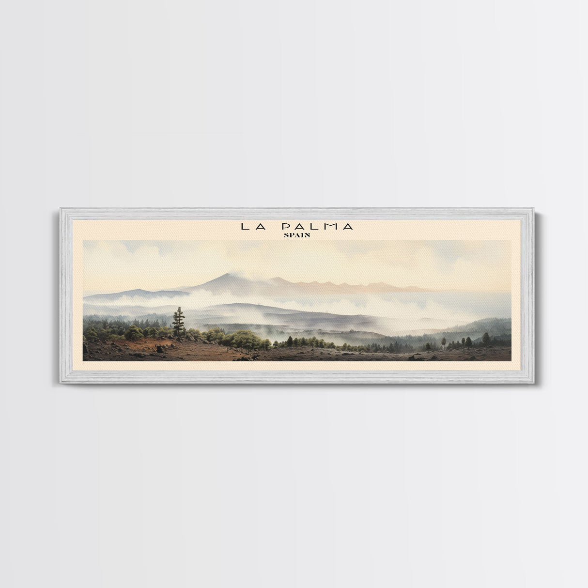 La Palma Travel Poster Print, Framed Canvas Print, COUNTRY Travel Art, Wood Framed Art, Wall Hanging, Home Decor