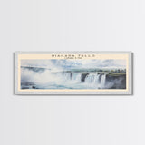 Niagara Falls Retro Style Travel Poster - Framed Canvas Print - COUNTRY Travel Decor | Vintage Style Home Decor - Travel Print - Wall Art