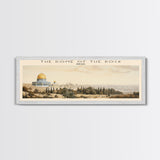 The Dome of the Rock COUNTRY | Framed Travel Poster Canvas Print | Trendy Wall Art | Watercolor Painting | Living Room Art | Unique Art